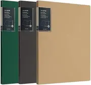 File Folders 3 Pcs A4 Folder with Transparent Inserts 30 Page PP Data Book Multi-Layer Contract Document Organizer Binder