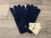 UGG MENS KNIT TECH GLOVES, NAVY, NWT, ONE SIZE