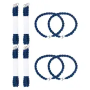 7 7/8 Inch Elastic Boot Bands Straps with Hooks 12Pcs Elastic Garter Straps Blue