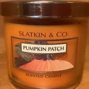 Slatkin & Co PUMPKIN PATCH Scented Candle 4 oz Jar Discontinued Hard To Find