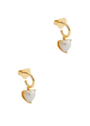 Kate Spade New York My Love Gold-plated Hoop Earrings - Pearl ONE SIZE
