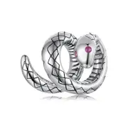 925 Sterling Silver 2025 Snake Charm Pendant For Diy Bracelets