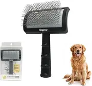 Slicker Brush for Dogs Cats, Long Pin Shedding Brush, Massage Grooming Wire Brush Pet Slicker Brush Pet Wire Brush Daily Use to Clean Loose Fur & Dirt