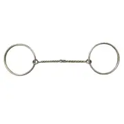 AJ Tack O-Ring Polished Sweet Iron Twisted Snaffle Bit