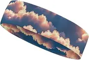 [FHESDCW] On Top of The Cloud Headbands for Women & Men Sports Headband, Fits All Head Sizes, Ultra Absorbent & Non-Slip Sweatband for Running, Yoga, Gym