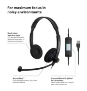 NEW ~ Sennheiser SC 60 Headset HD Audio USB Noise-Cancel Mic, Controls 504549