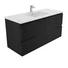 Black Bathroom Vanity Cabinet 1200mm & Ceramic Basin-Top #TCL120FB