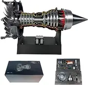 TR900 Turbofan Aircraft Engine Model - Adjustable Speed Aircraft Turbojet Engine Kit, 3D Printed 1:20 Scale Mechanical Science Education Toy, 20 cm DIY Assembly (A,Not Assembled)