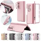 For Samsung Z Fold6/5 /Fold 4 5G Screen Glass Film Cover Hinge S Pen Holder Case