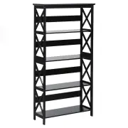 Sarantino Daphne 5-tier Cross Panel Bookshelf