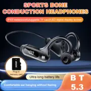 Wireless Bluetooth 5.3 Outdoor Bone Conduction Headphones Earbuds Sport Headset