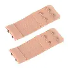 Bra Extender 2 Hook Elastic Extension Strap Plus Size Clip On Maternity Beige 2X