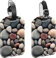[YTYVAGT] Luggage Tag,Bag Tags for Luggage,Travel Suitcase Tags,2-Pc,Beach Stone