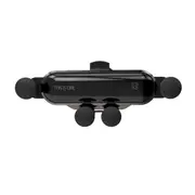Upgrade Metal Gravity Linkage Automatic Lock Air Vent Car Phone Holder for 4.7-6.5 Inch Smart Phone iPhone XS Max Samsung Galaxy S10+ BLACK COLOR