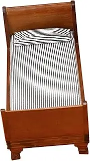 ifundom Miniature Bed Model 1:12 Scale Wooden Fabric Safe Delicate Details for Doll House Dec