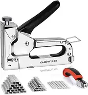 AnnuoYi 3 in 1 Heavy Duty Staple Gun with Remover and 3000Pcs Silver Classic Staples, Manual for Upholstery, Fixing Material, Decoration, Carpentry, Furniture