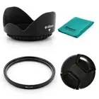 LENS HOOD,UV filter,cap for Sony NEX-F3 RX1 Alpha NEX-5R NEX-7 NEX-6 NEX-C3 NEX5