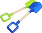 2pcs Beach Shovel Snow Shovel Beach Shove Plastic Scoop Garden Tools for Travel Sand Wood