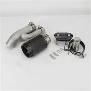 For B&MW S1000RR S1000R 2017 2018 Motorcycle 51mm Exhaust Middle Link Pipe Escape Connection Pipe System Connector Exhaust Pipe(Color:1)