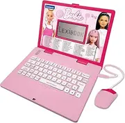 LEXIBOOK, Barbie, Bilingue Educational Computer Portuguese/English, Brinquedo for Crianças com 124 Activities and Jogos by Linguagem, Writing, Mathematics, Logic, Music, Pink, JC598BBi4