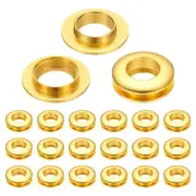 15.5mm(5/8 Inch) Brass Hole Eyelets, 20 Pcs Arc Surface Grommets, Gold Tone
