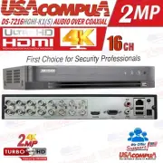 Hikvision 4K 16 CH DVR DS-7216HGHI-K1(S) 16Audio Over Coaxial +2 IP HD 1080p