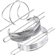 [FOMIYES] 3pcs Retro Metal Leaf Hairpin Clamp Women Hair Sticks Silver for Hair Bun Accessories