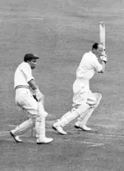 Englands Paul Gibb cuts the ball square watched by India wicketk- Old Photo
