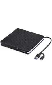 External DVD Drive, Amicool USB 3.0 Type-C CD DVD +/-RW Optical Drive