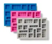, LEGO Iconic Ice Cube Tray - Dishwasher Safe, Silicone Brick Mold - Set of 3...