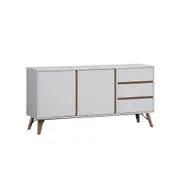 Abbott Buffet Sideboard Storage Cupboard 2 doors 3 drawers white
