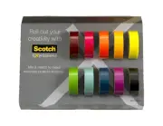 Scotch Washi Tape, 10 Rolls, Great for Use in Bullet Journal, School Supplies...