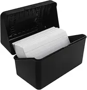 HANABASS Index Card Storage Box Notepad Memo Holder for Desk Office Card Box Storage Case