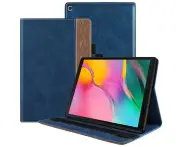 RXZ Leather Tablet Case for Samsung Galaxy Tab A 10.1 Case 2019(SM-T510)-Blue