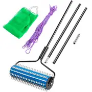 VEVOR Roller Weed Rake, 12 ft Lake Weed Cutter, Clean Aquatic Weeds Muck Silt Lake Rakes, Lake Weed Rake for Lake Pond Beach and Landscaping, Lake Wee