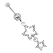 Dangling Belly Button Rings Sparkling Button Jewelry Rhinestones Navel Bar Body