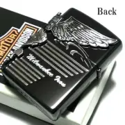Zippo Oil Lighter Harley Davidson HDP-25 Brass Bald Eagle Black Japan Limited