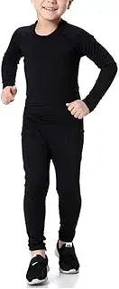 [Sanke] Boys Soccer Practice Long Sleeve Shirt & Pants 2PCS Compression Set