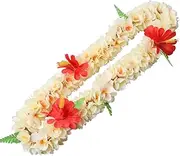 WAYTOSUC 1PCS Hawaiian Luau Party Supplies Tropical Flower Leis Necklaces for Kids Adults Hawaiian Beach Luau Wedding Birthday Graduation Party Favors Decorations