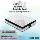 Giselle King Mattress Bed Pocket Spring Euro Top Bedding Medium Firm Devon