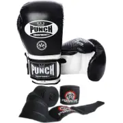 NEW Punch Trophy Getters Black Hand Wrap & Gloves