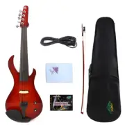 Advanced 5 String 4/4 Electric Silent Wooden Free Case,Bow Student Nice tone