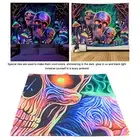 UV Reactive Skull Tapestry Mysterious Blacklight Tapestry GTYG297 150x130cm
