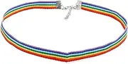 [COLLBATH] Elegant Rainbow Gradation Necklace Necklace for Women Fashion Necklet Alloy for