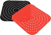 2pcs Air Fryer Silicone Liner Nonstick Baking Mat with Exhaust Design Reusable Food Baking Tray for Air Fryer Accessories Practical Silicone Mat