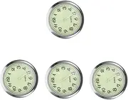 4pcs Car Clock Car Clock Small Digital Battery Operated Automotive Pendulum Mini Dash Auto Retro Metal