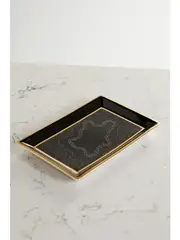 [Suzanne Kalan] Suzanne Kalan - Porcelain Jewelry Tray - Black - One size One size Black