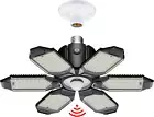 Motion Sensor Garage Light 20000LM 200W Ceiling Led Motion Plastic Black 1 Pack