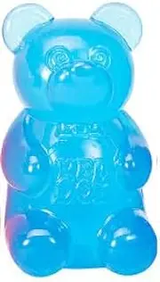 Schylling NeeDoh Gummy Bear - Sensory Fidget Toy with Jelly-Like Filling - 3.5" Tall - Blue (Pack of 1)