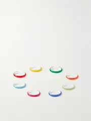 [FRY POWERS] FRY POWERS - The Complete Set Unicorn Rainbow Set Of Eight Sterling Silver And Enamel Ear Cuffs - Pink - One size One size Pink
